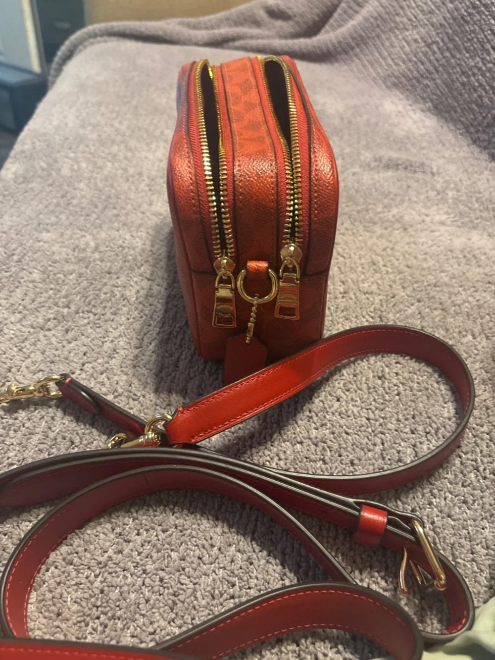 Coach red crossbody